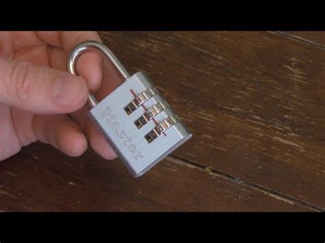 How to Reset the Combination to a 3 Digit Master Lock.
